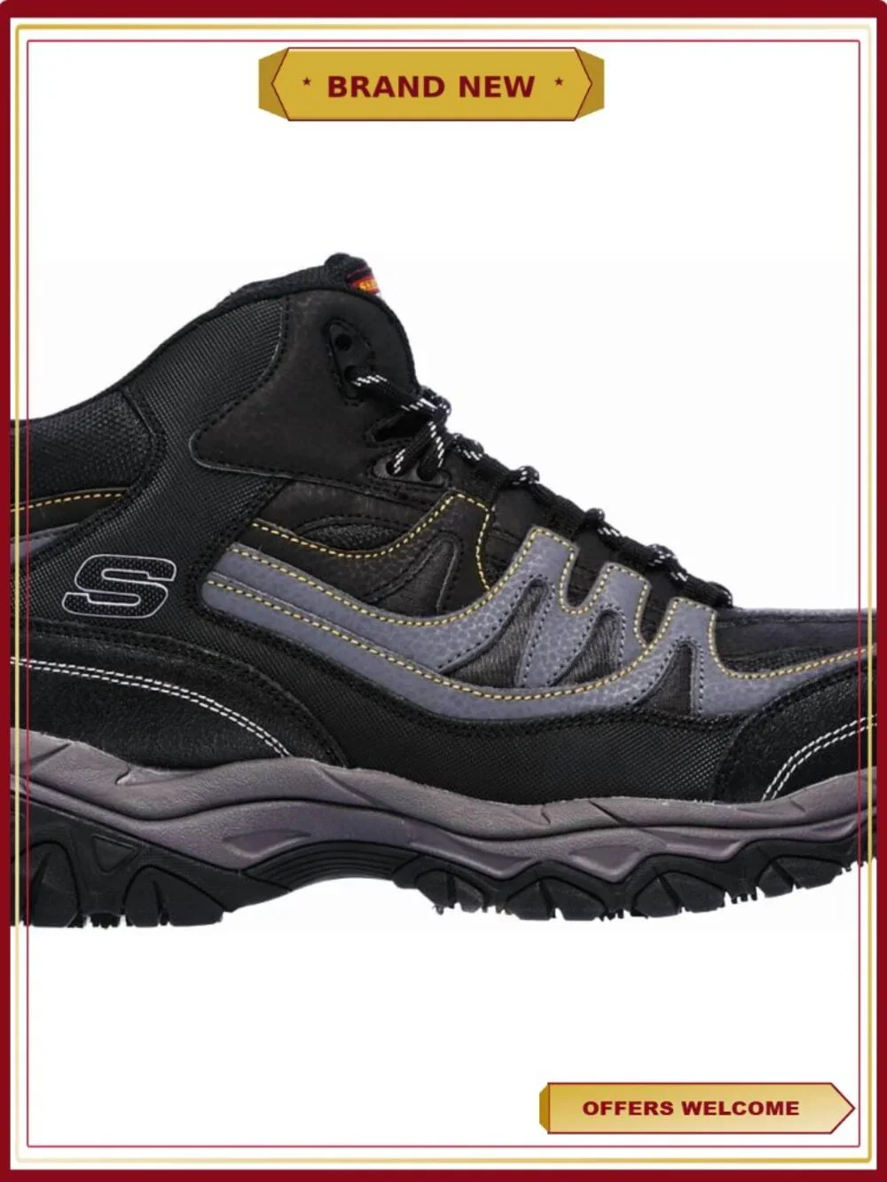 Steel Toe Hiker Boots - Lace-up Leather & Ripstop Mesh - Safety Work Shoes